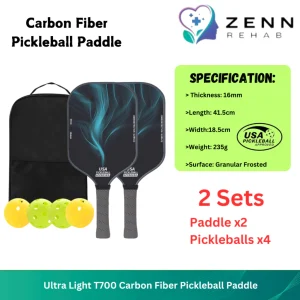 Ultra Light T700 Carbon Fiber Pickleball Paddle Professional Cometition Grade USAPA Approved - Blue