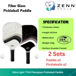 Ultra Light SINSHAM T700 Fiberglass Pickleball Paddle USAPA Approved 2Pax Set - KLP