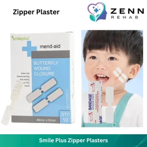 Smile Plus Zipper Plasters/ Elastic Fabric Bandage/ Zip Stitches, Zipper Plaster Kit, Camping Equipment