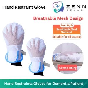 Bed Restraints Gloves for Dementia Patients Anti Scratching Safety Protection Mitts for Alzheimer Autism with Extra Padd