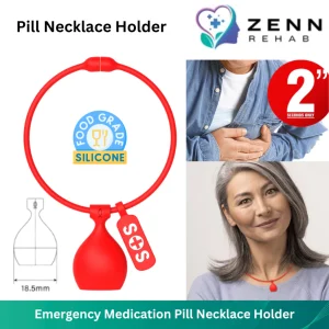 Small Emergency Pill Box First Aid Travel Food Grade Silicon Emergency Medication Holder Standard Collar Length 440mm